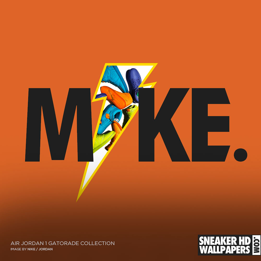 Air Jordan 1 Gatorade, logo Mike, 1000x1000 HD, iMac