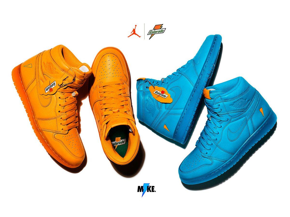 Scarpe Jordan Gatorade arancioni azzurre, 1200x900 HD, PC