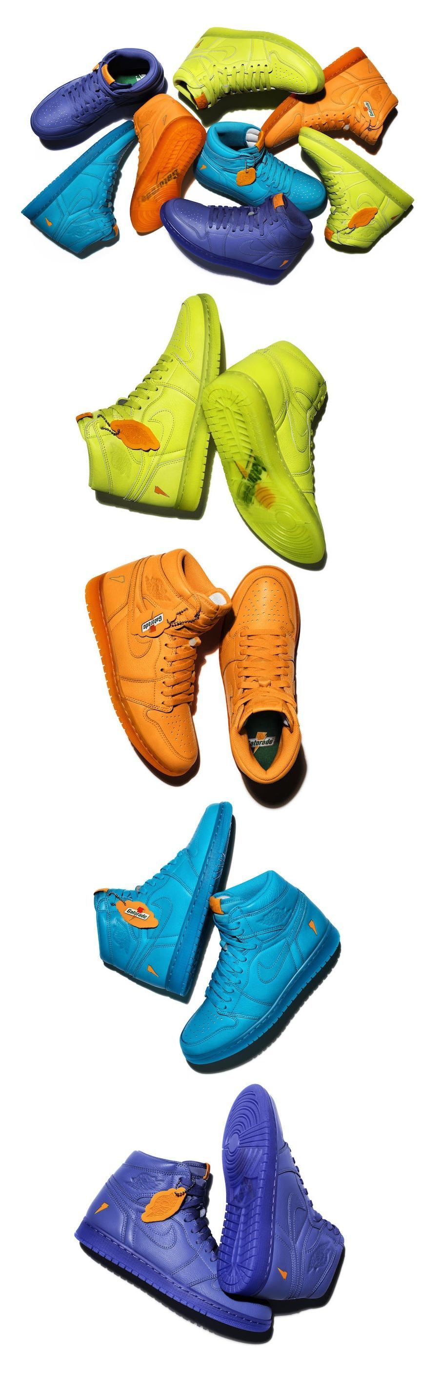 Sneakers Air Jordan Gatorade colorate, 900x2860 Full HD Verticale, Smartphone