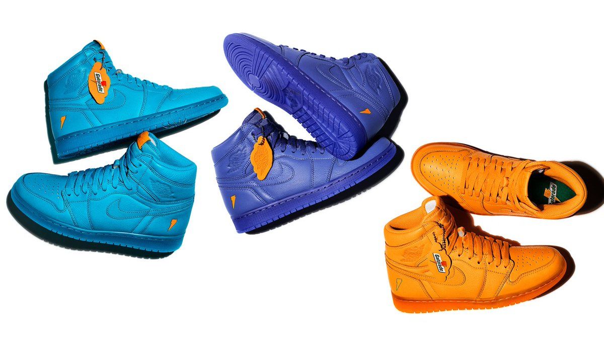 Sneakers Air Jordan Gatorade colorate, 1200x675 HD, Desktop