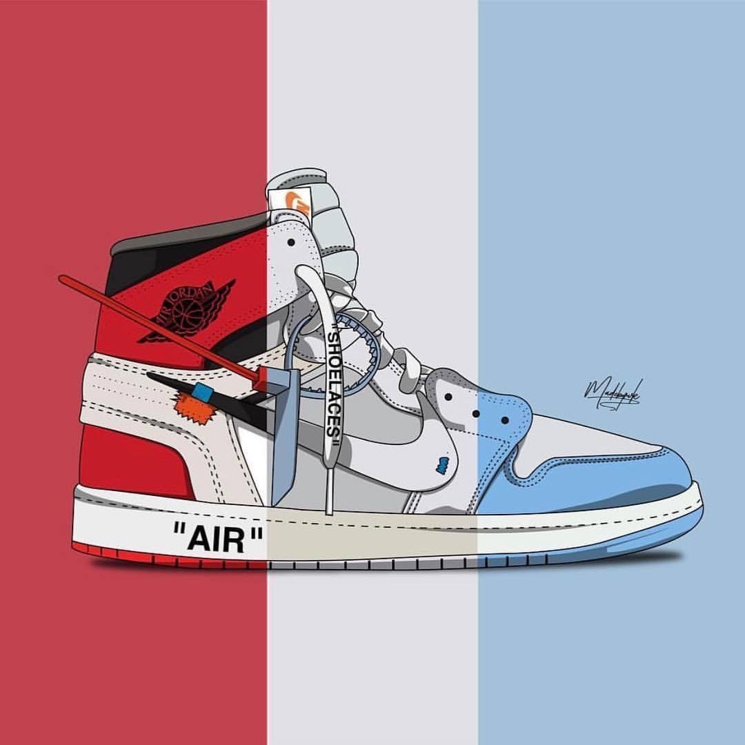 Scarpa Jordan Air illustrata, 1080x1080 HD, Desktop