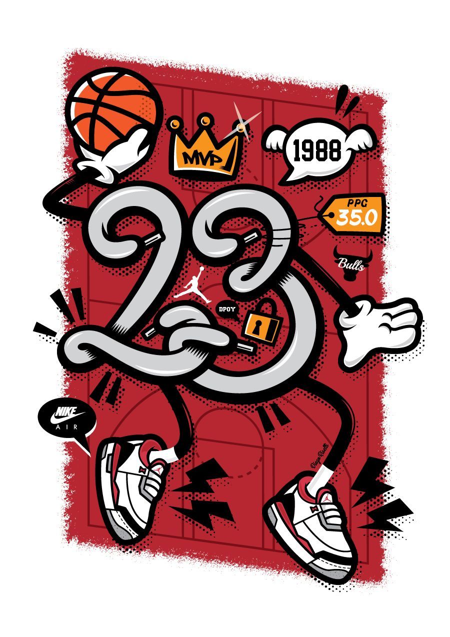 Jordan 23 fan art rosso, 900x1274 Verticale, Mobile