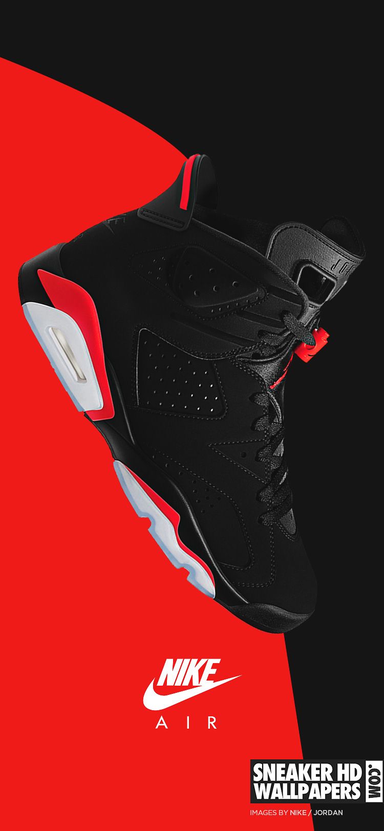 Scarpa Nike Air Jordan nera, 750x1624 Full HD Verticale, Smartphone