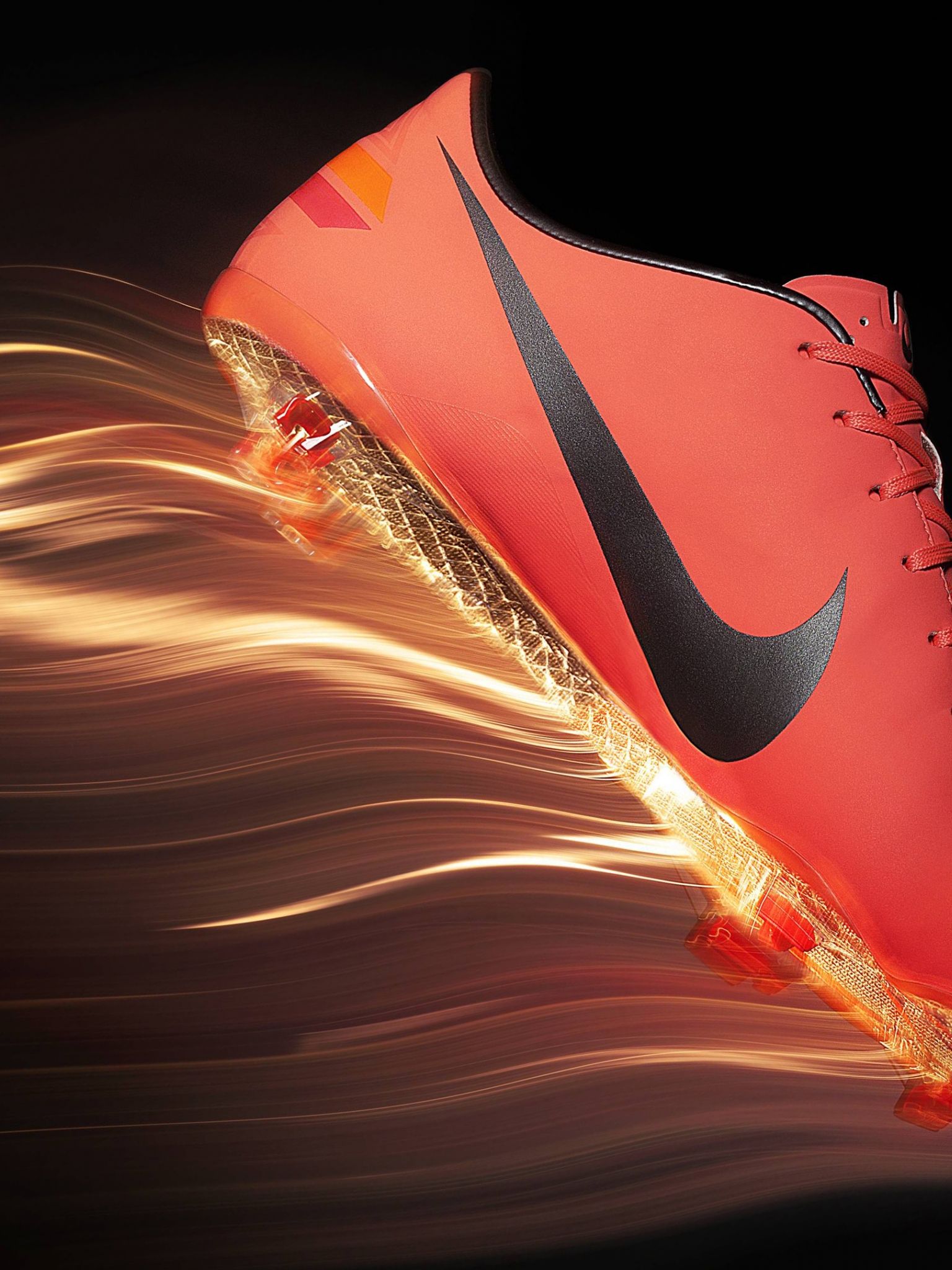 Scarpa da calcio Nike arancione, 1536x2048 Full HD Verticale, Smartphone