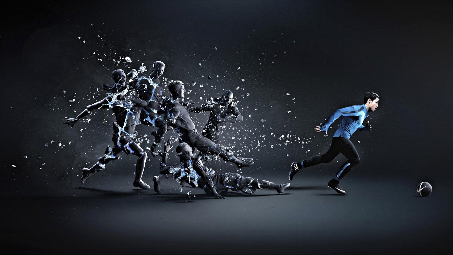 Nike calciatori dissolvenza particelle, 1920x1080 1080p, PC Desktop