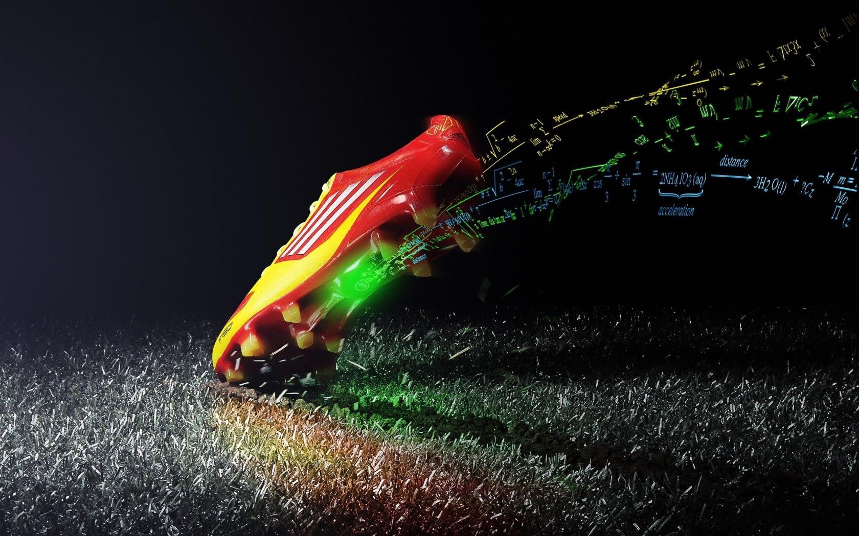 Scarpa da calcio rossa gialla, 1680x1050 HD, Desktop