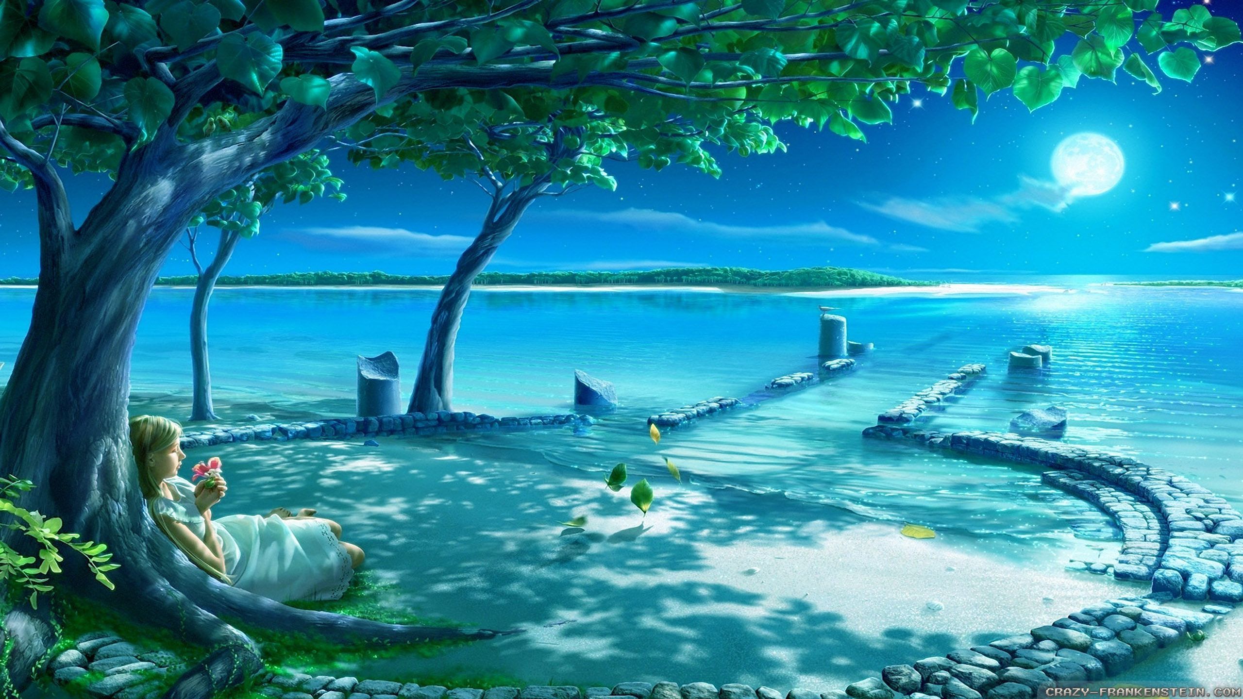 Coppia romantica sulla spiaggia notturna, 3554x1999 WQXGA, PC