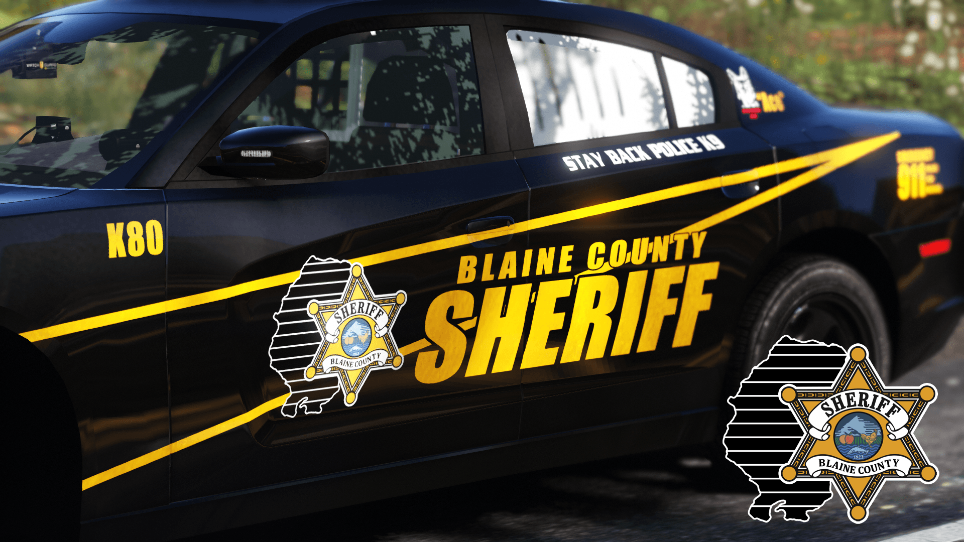 Auto sceriffo Blaine County nera, 1920x1080 Full HD, PC