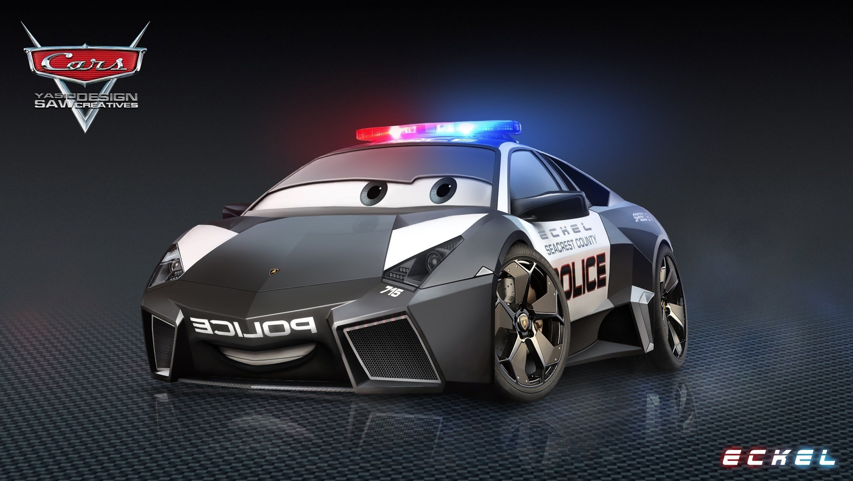 Auto di polizia Cars film, 2800x1578 2K, Monitor Gaming