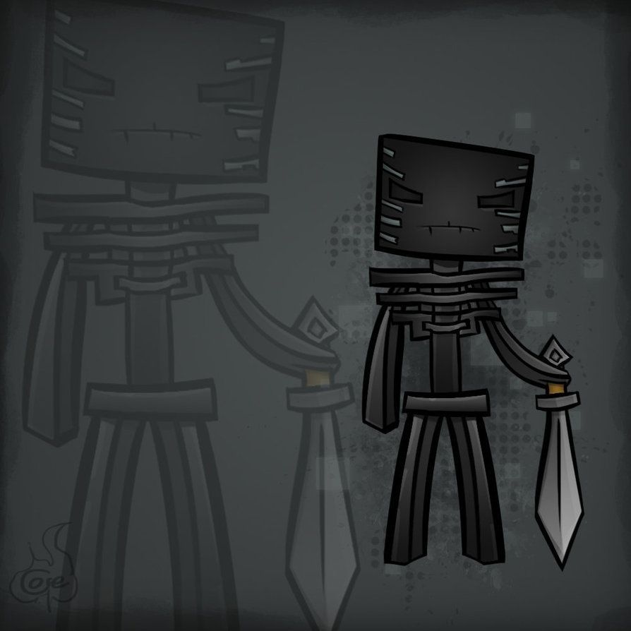 Wither di Minecraft, sfondo scuro, Mojang, 1366x768 HD, Desktop