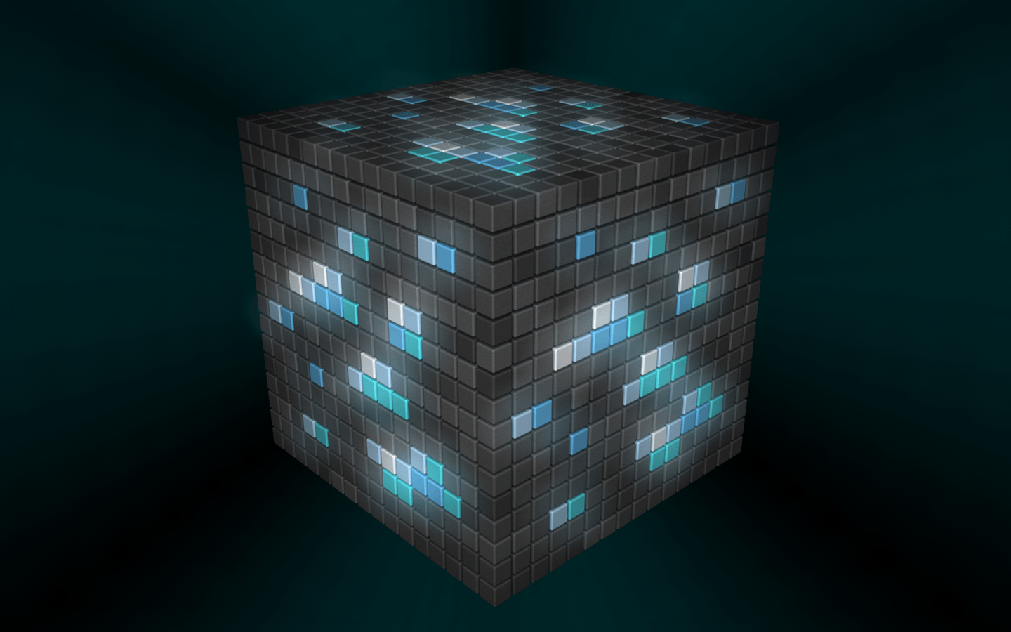 Necromante Minecraft con particelle, 2048x1152 alta risoluzione, PC Desktop