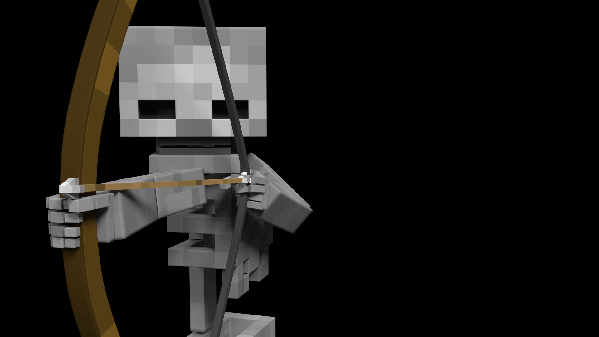 Creeper Minecraft su sfondo nero, 1980x1080 Full HD, Desktop