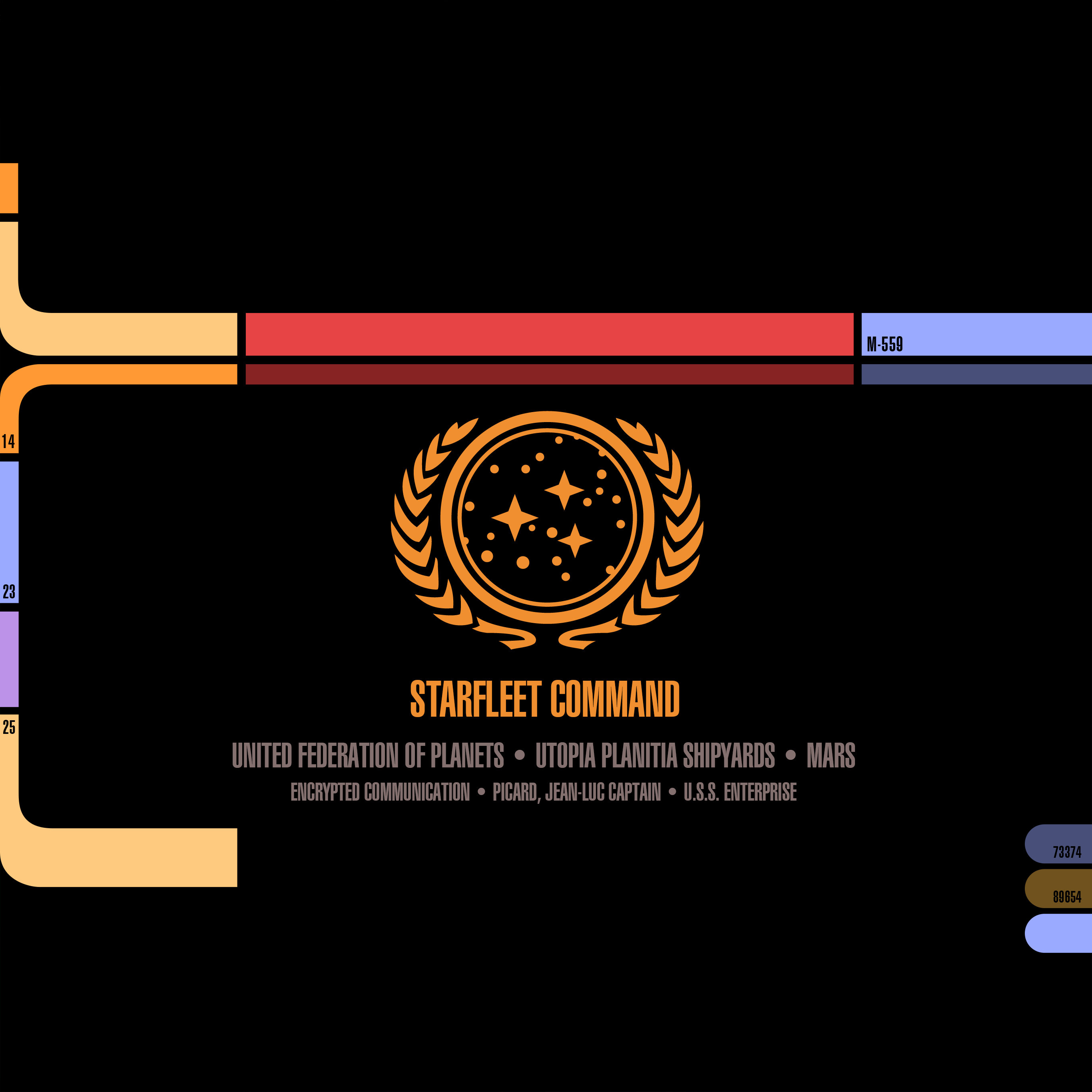 Logo Starfleet Command, Star Trek, 2732x2732 2K+, iPad
