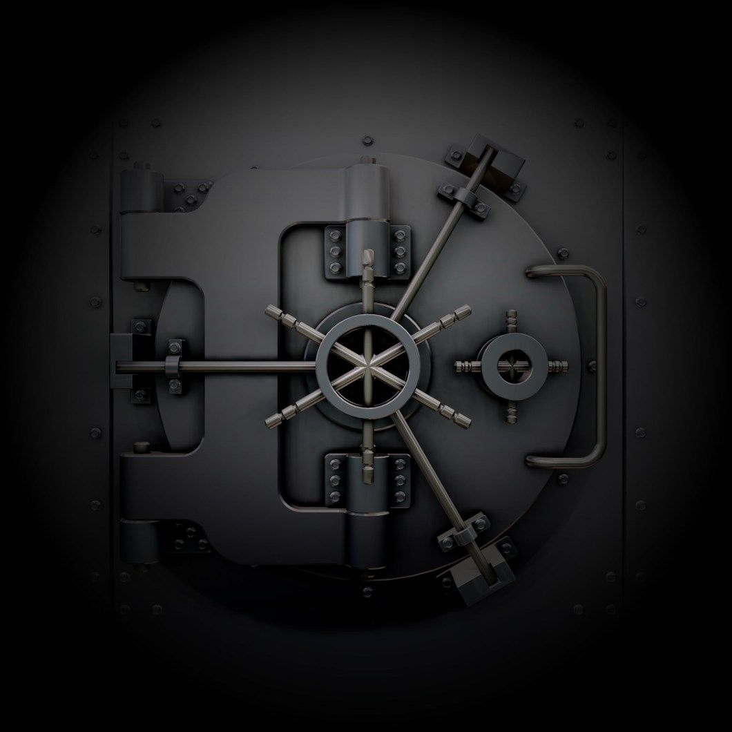 Porta blindata caveau nero, 1060x1060 HD, iPad Pro