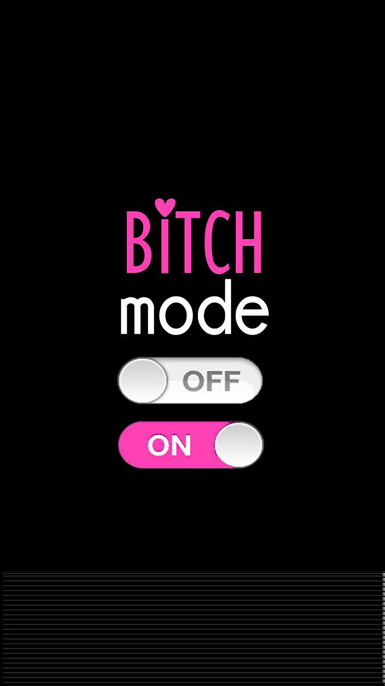 Testo Bitch Mode rosa nero, 1242x2208 Full HD Verticale, iPad Pro