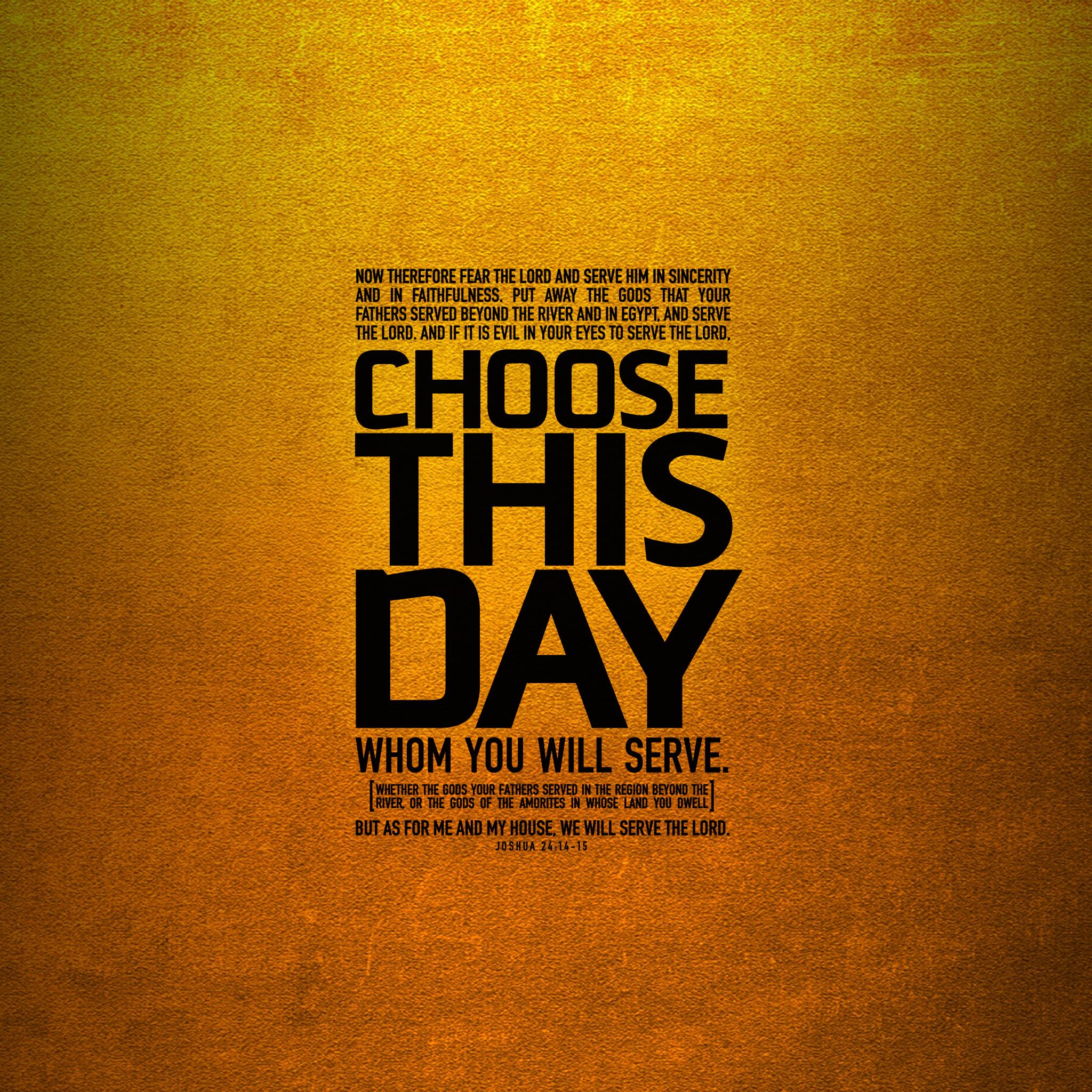 Testo biblico Choose This Day, 2048x2048 2K, iPad Pro