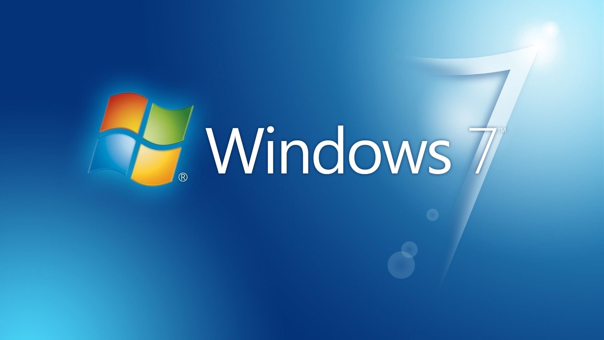 Logo Windows 7 blu, 1920x1080 Full HD 1080p, Monitor Gaming