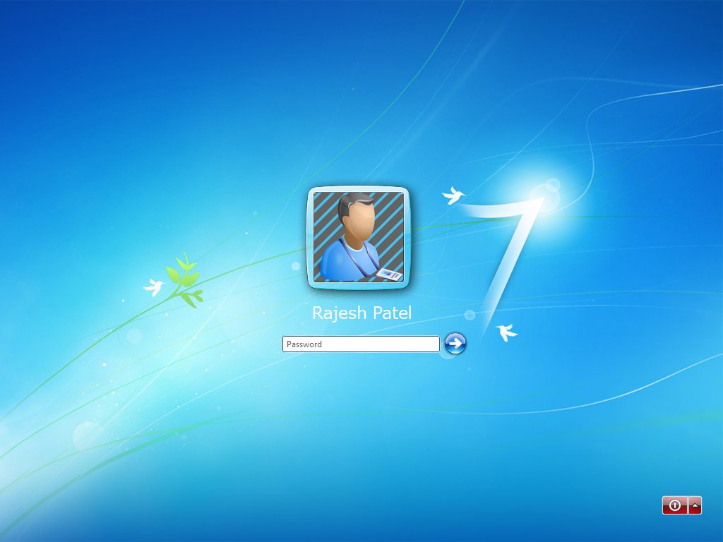 Schermata blocco Windows 7 blu, 1024x768 HD, PC Desktop