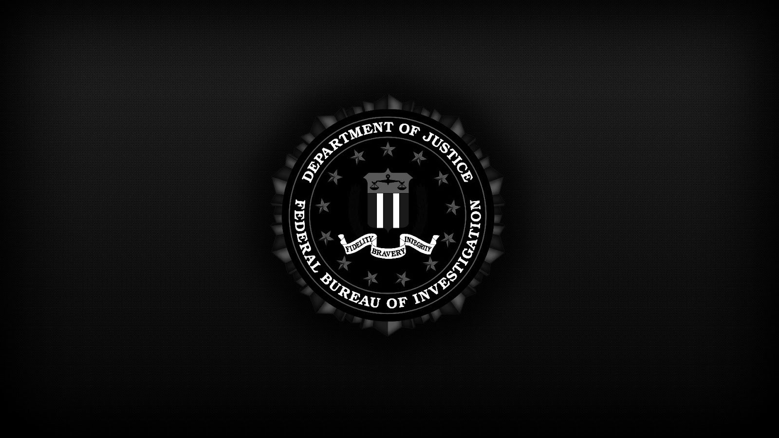 Sigillo FBI su sfondo scuro, 1600x900 900p, PC