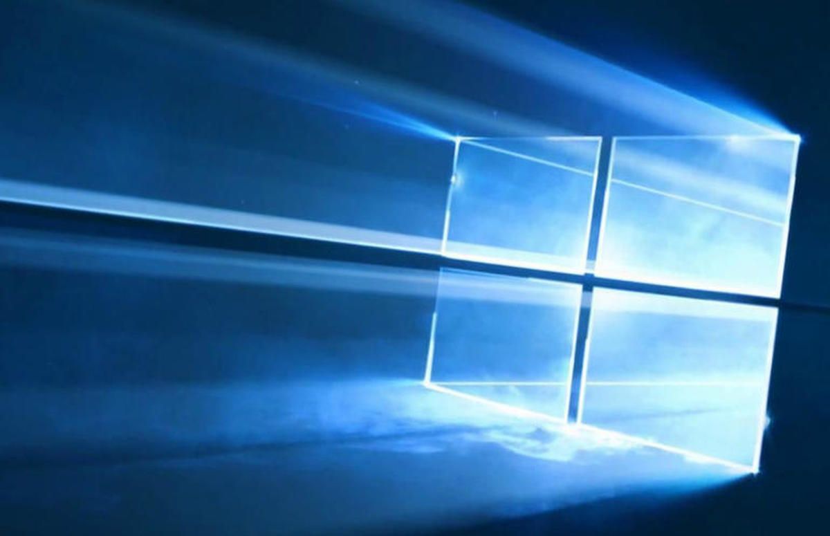Logo Windows raggi di luce blu, 1200x775 HD, Monitor Gaming