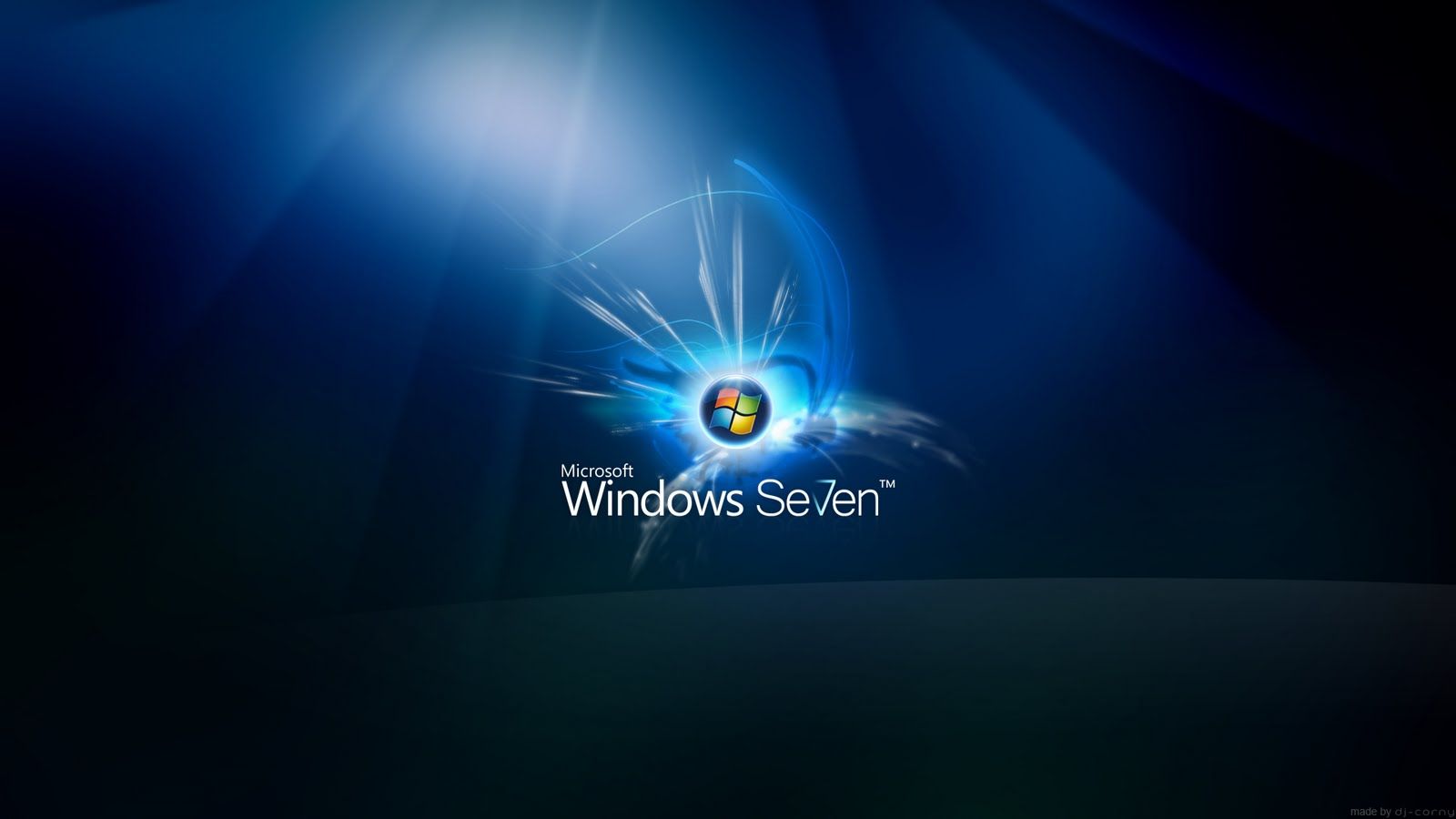 Logo Windows Seven blu, 1600x900 HD Ready, PC