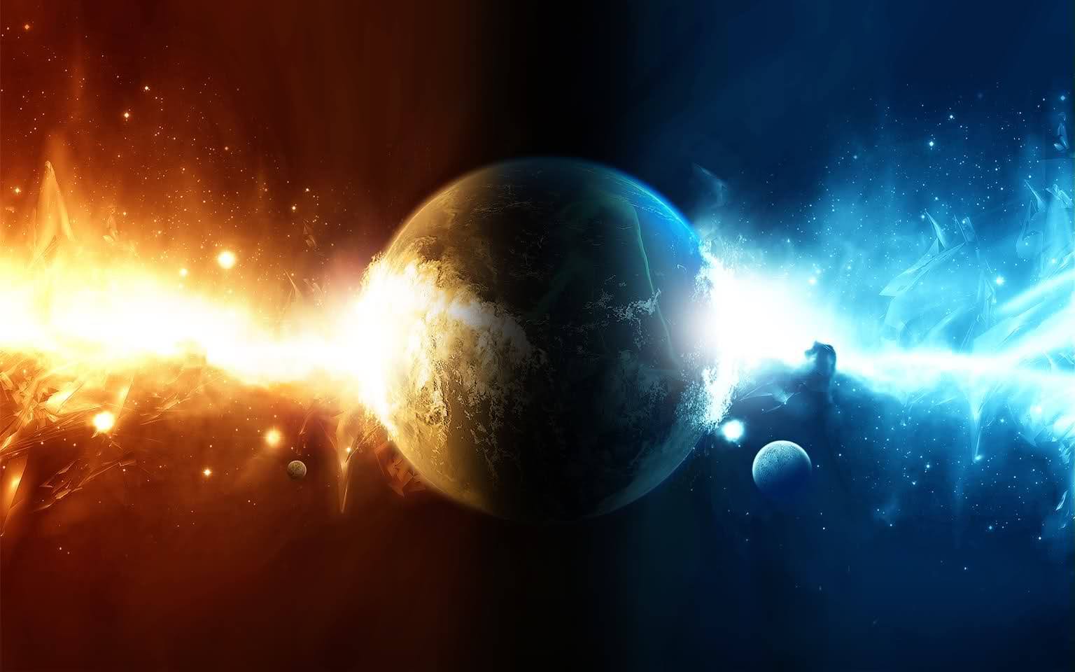 Pianeta tra fuoco e ghiaccio, 1536x960 HD, PC Desktop