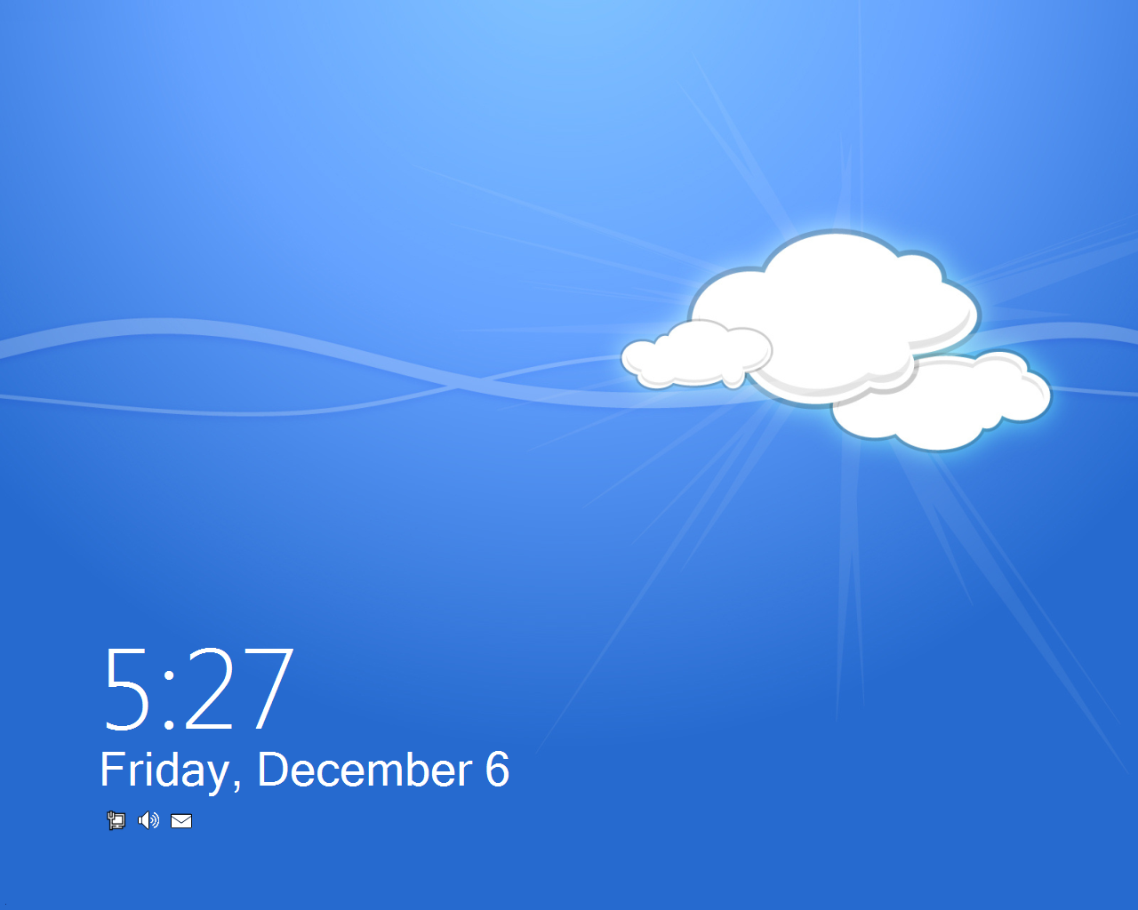 Nuvole blu schermata blocco, 1280x1024 720p, PC