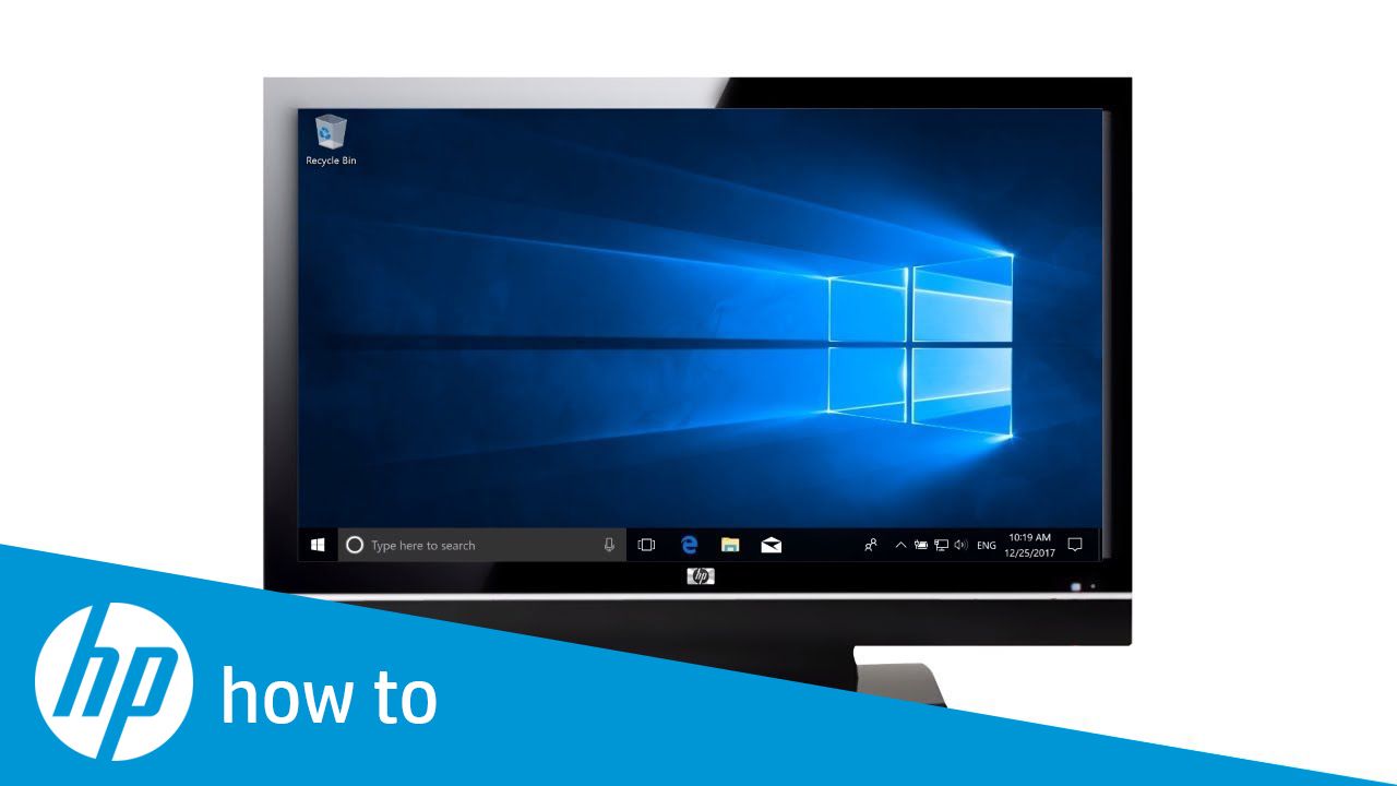 Monitor HP con schermata Windows, 1280x720 HD, Desktop