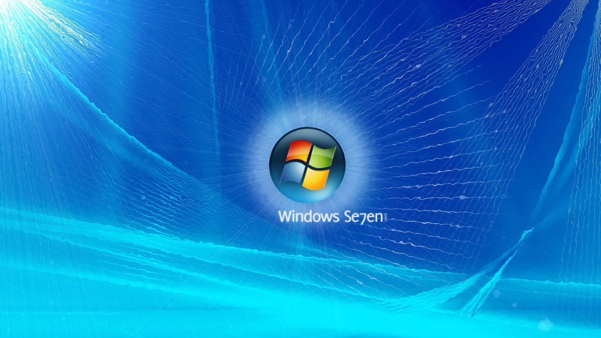 Logo Windows Seven sfondo blu, 1920x1080 1080p, Monitor Gaming