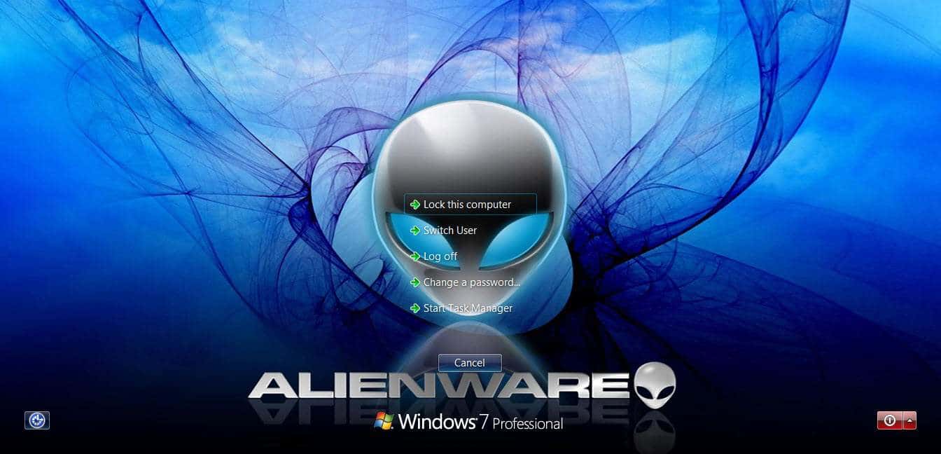 Logo Alienware sfondo blu, Dell, 1344x648 HD, Desktop