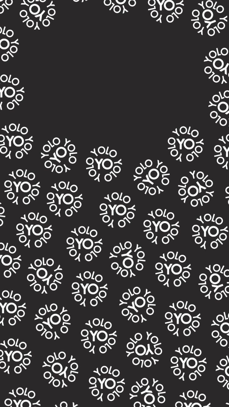 Pattern fiori YOLO bianco nero, 750x1334 Full HD Verticale, iPhone