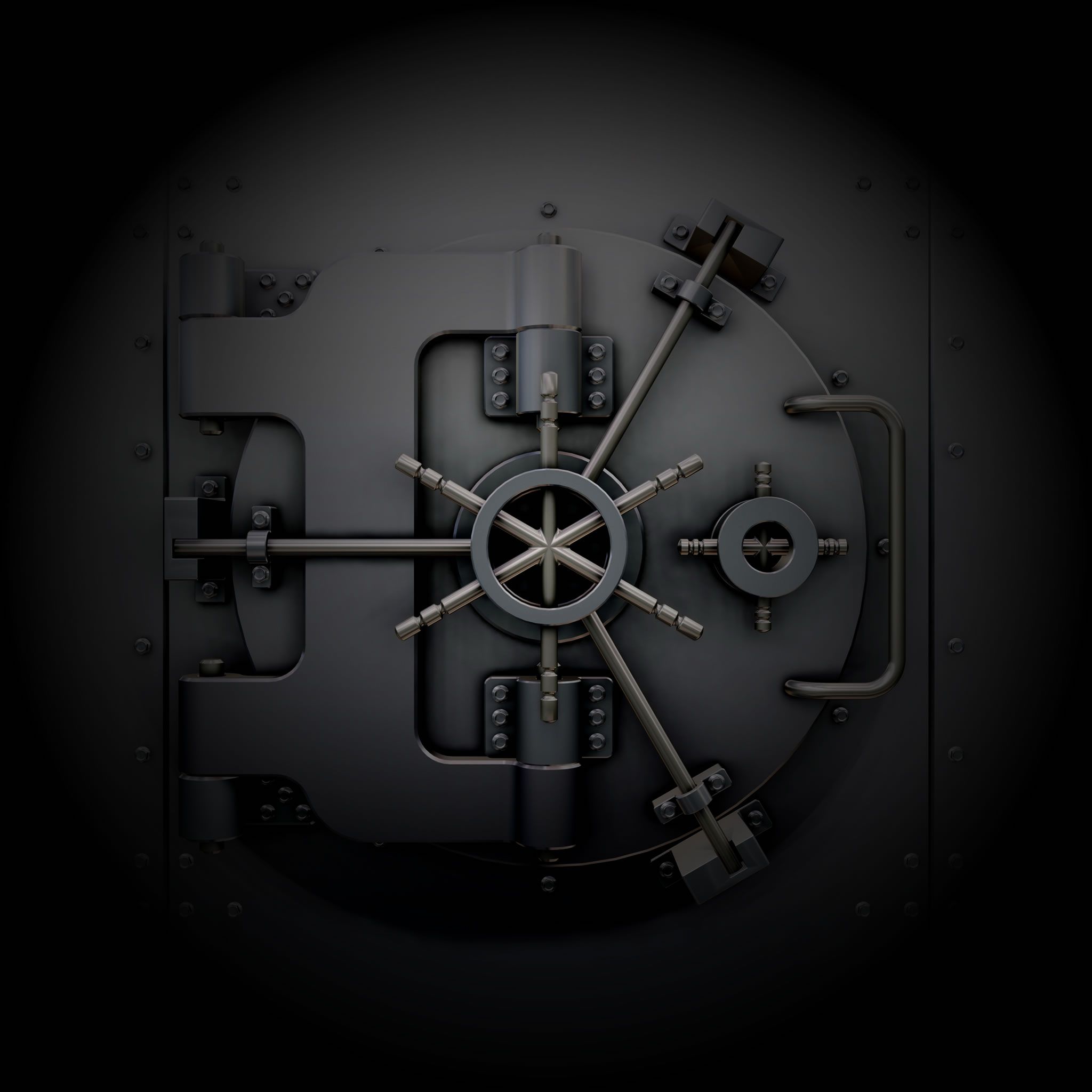 Porta caveau nero scuro, 2048x2048 Hi-Res, Desktop