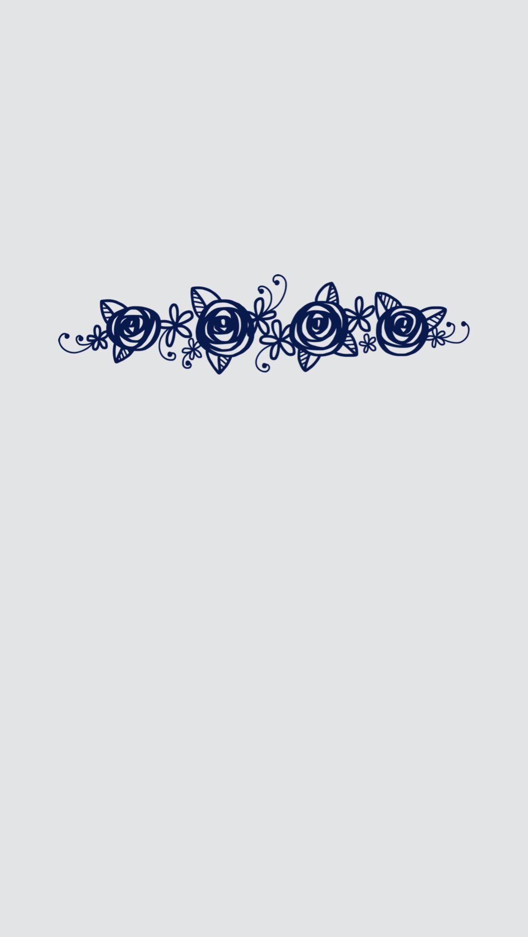 Fiori blu minimal grigio, 1080x1917 Full HD Verticale, Google Pixel