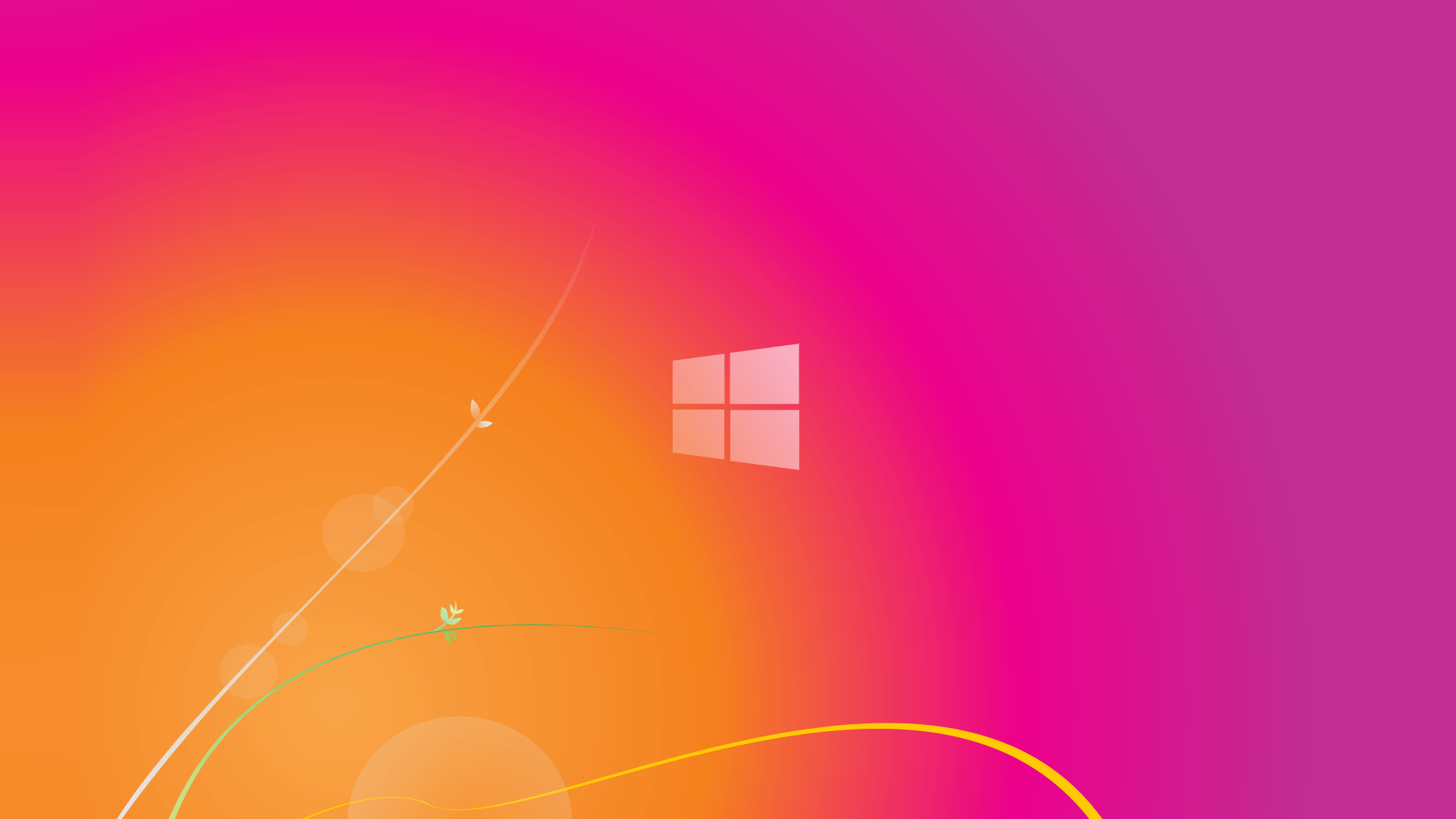 Logo Windows sfondo arancione rosa, 1920x1080 Full HD, Desktop