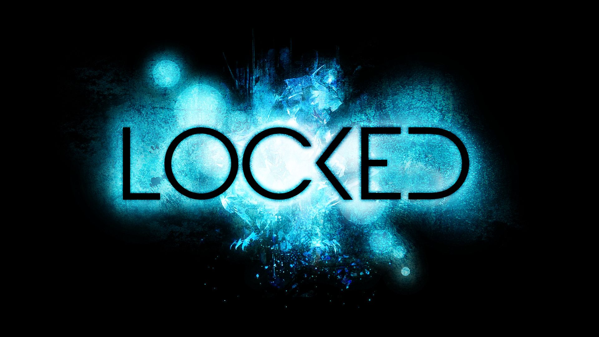 Scritta LOCKED esplosione blu, 1920x1080 1080p, PC Desktop