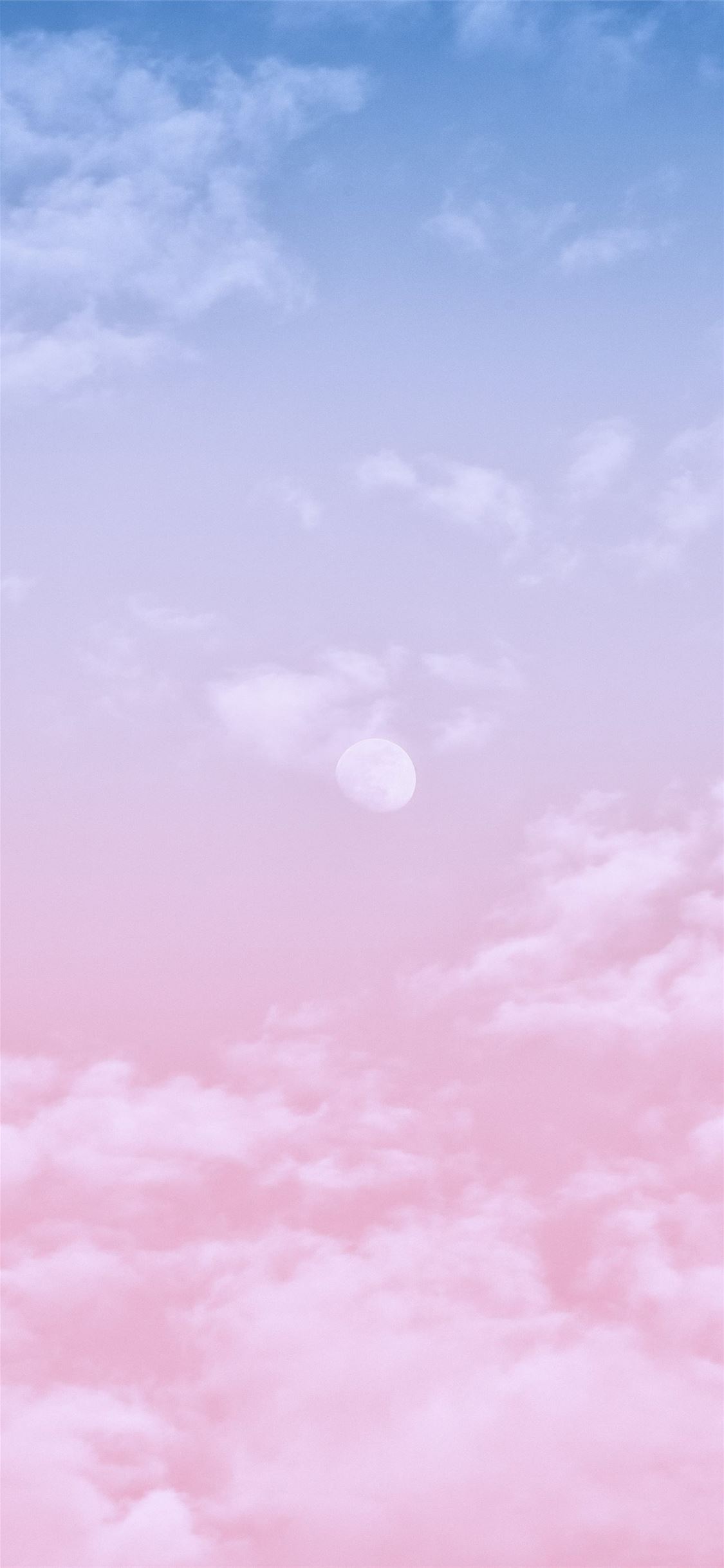 Cielo pastello nuvole rosa, 1125x2436 Verticale, Telefono