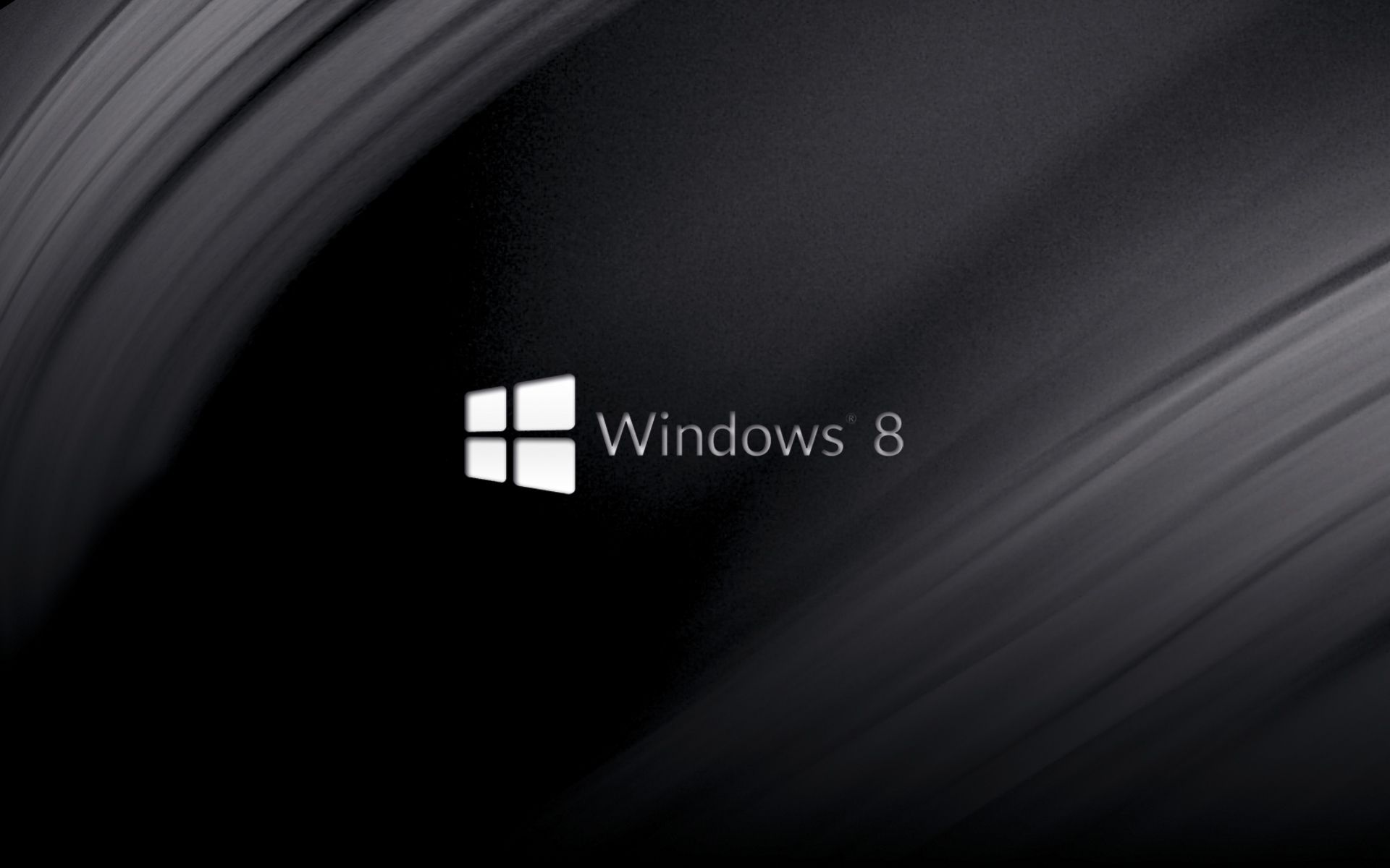 Logo Windows 8 nero, sistema operativo Microsoft, 1920x1200 Full HD+, Laptop