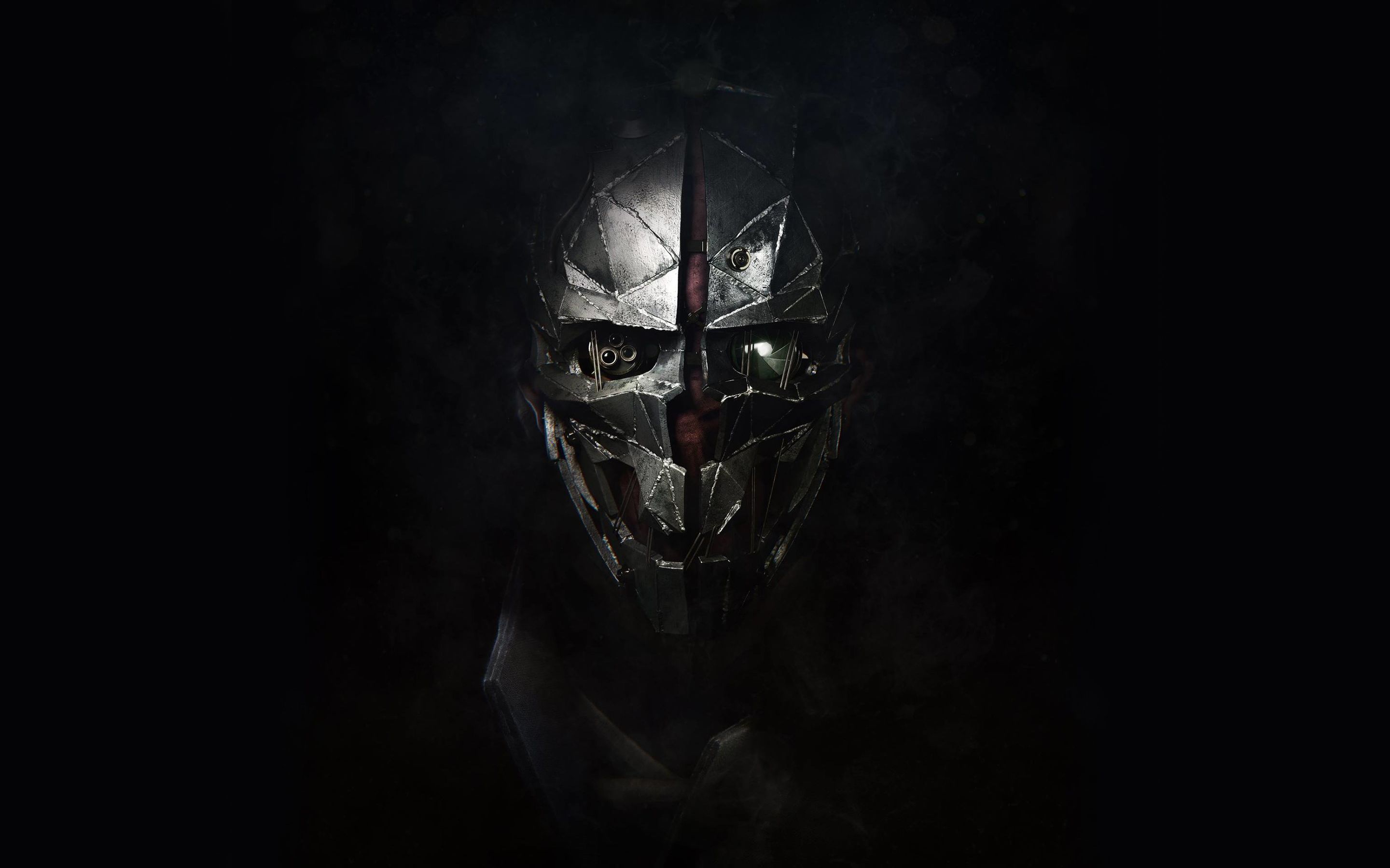 Maschera metallica Dishonored nero, 2880x1800 2K, MacBook Pro