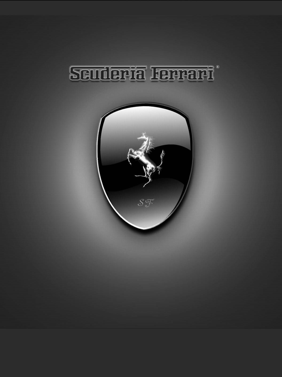Logo Scuderia Ferrari nero, Maranello, 1200x1600 Full HD Verticale, iPhone Plus