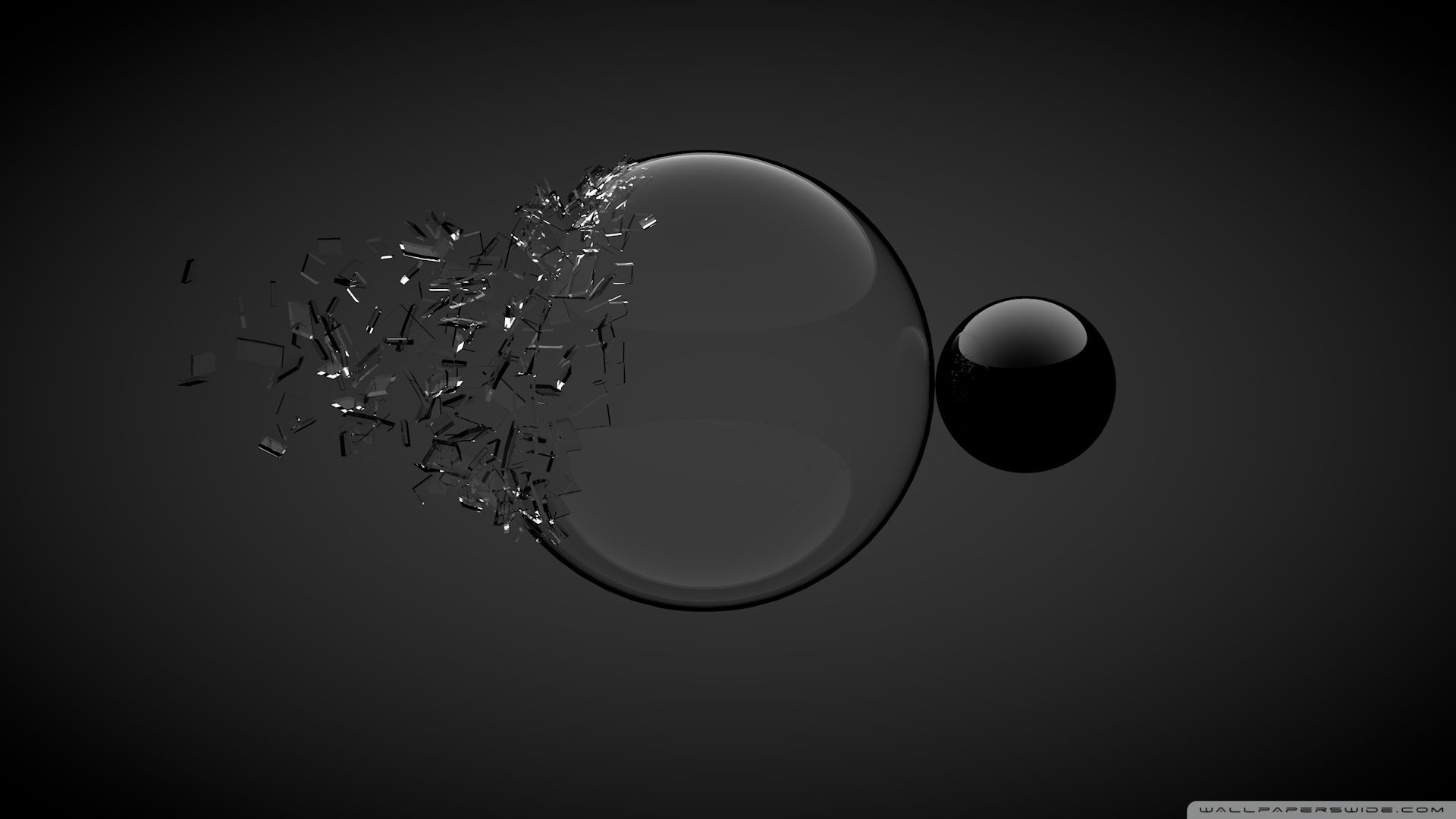 Sfere astratte nero grigio, 1920x1080 Full HD 1080p, PC