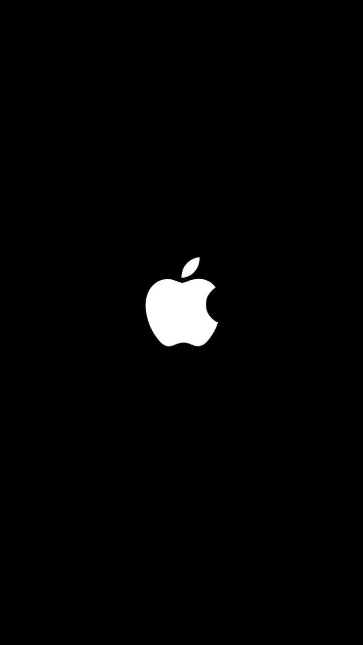 Logo Apple bianco nero, Cupertino, 735x1305 Full HD Verticale, iPhone Pro Max