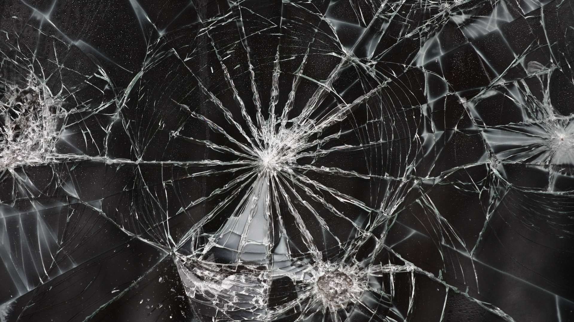 Vetro rotto crepe nero, 1920x1080 Full HD 1080p, PC
