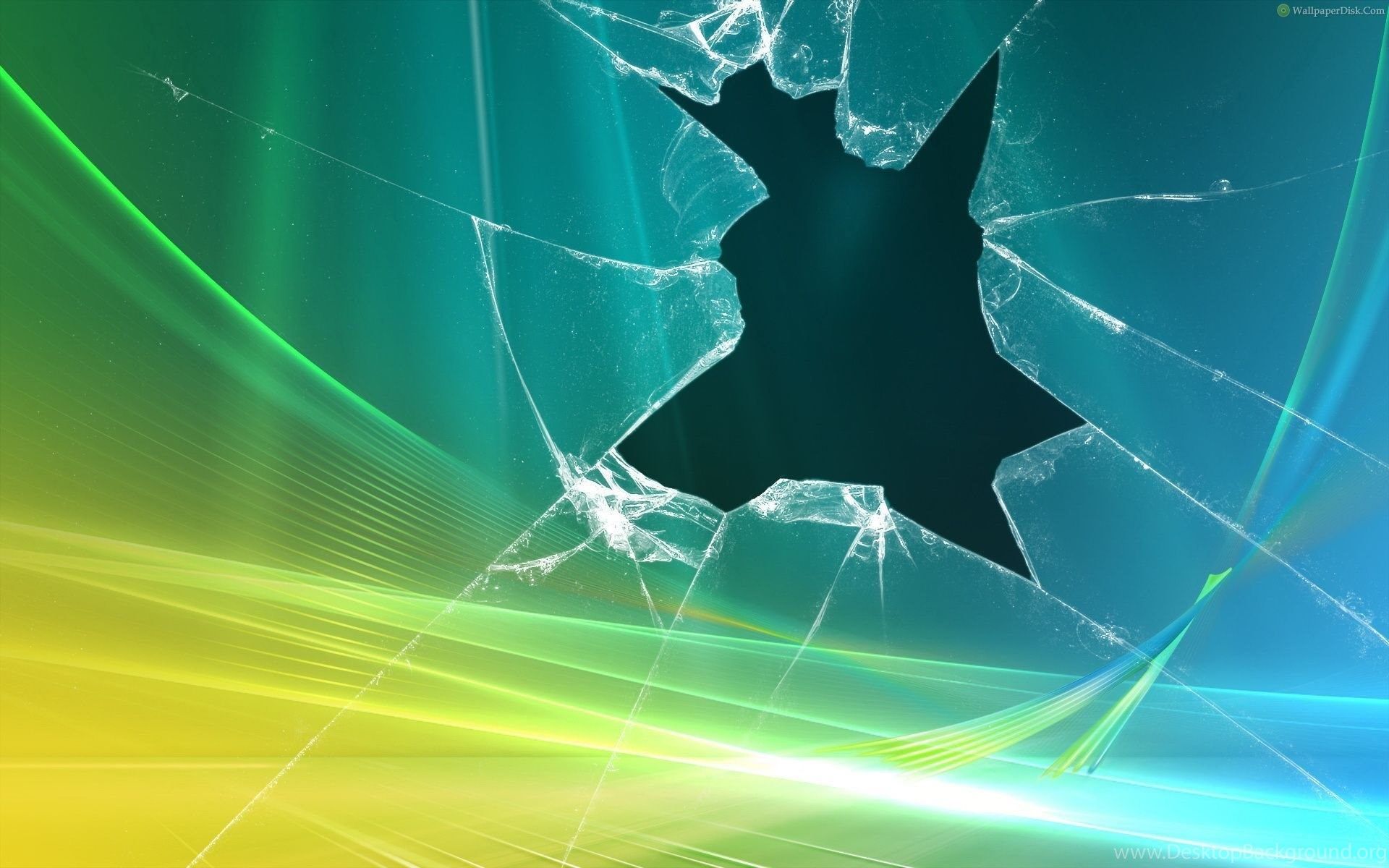 vetro rotto astratto verde blu, 1920x1200 Full HD+ WUXGA, PC