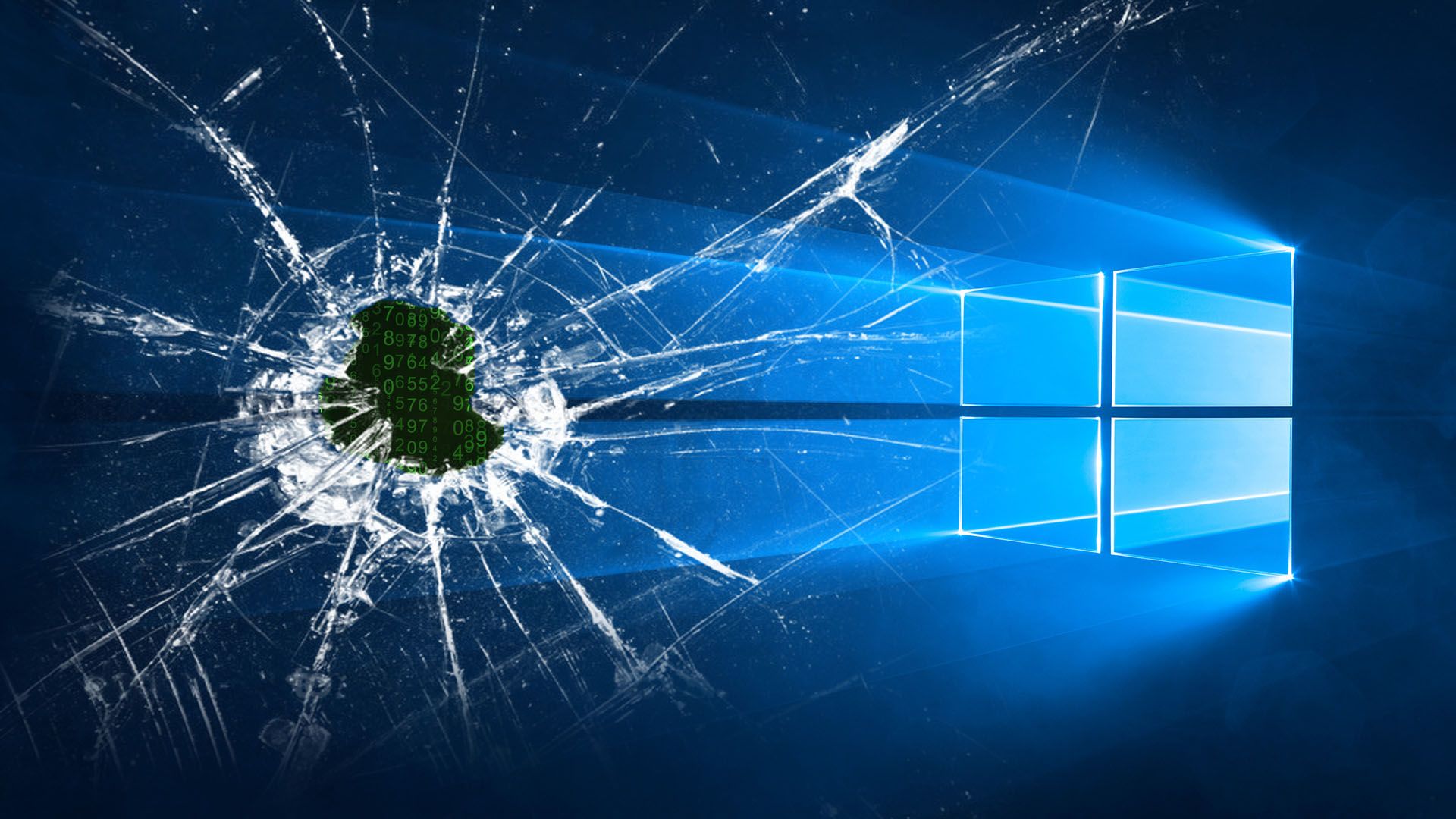 Schermo rotto logo Windows 10, sistema operativo Microsoft, 1920x1080 1080p, Laptop