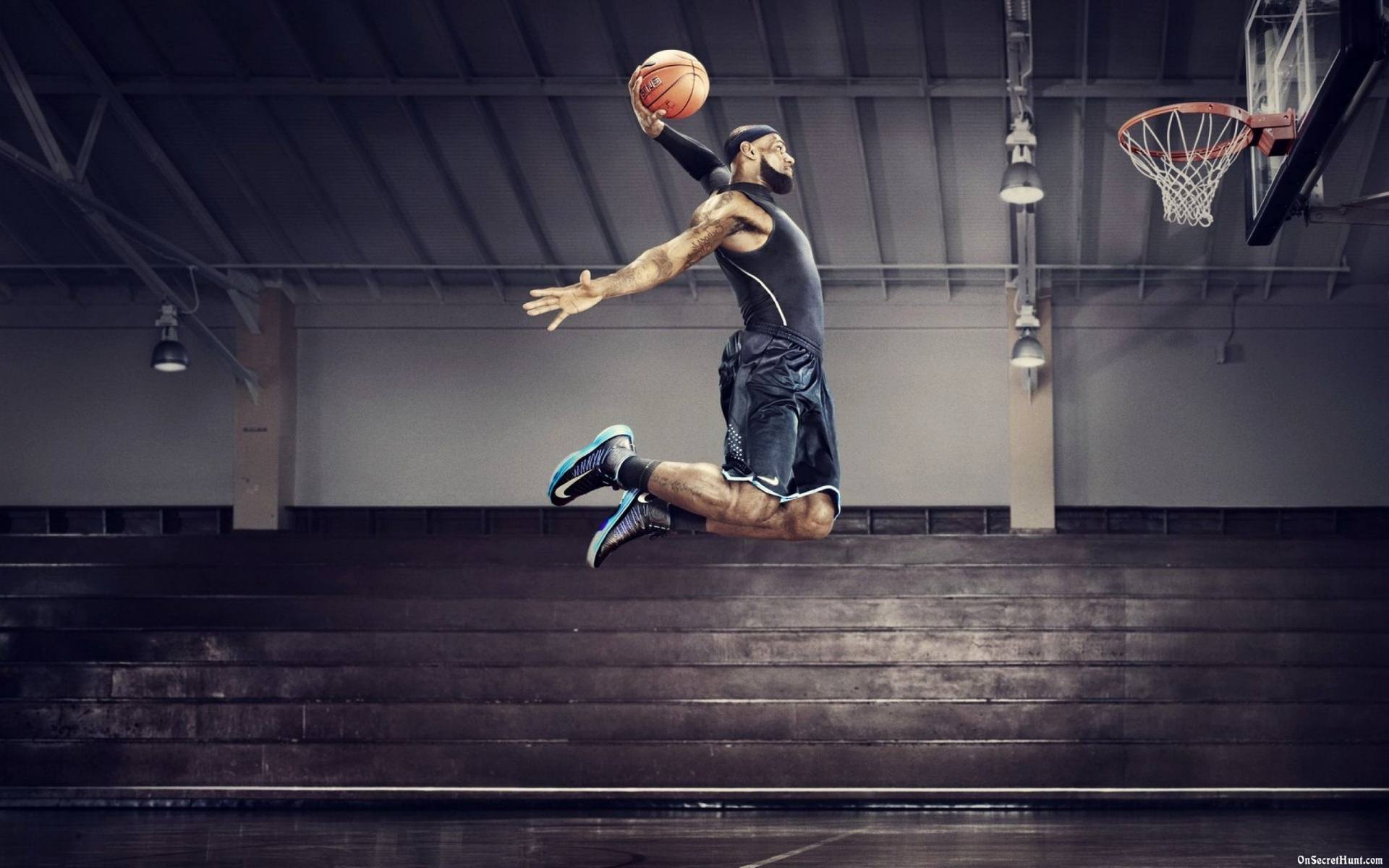 Giocatore basket schiacciata palestra, 1920x1200 Full HD+ WUXGA, PC