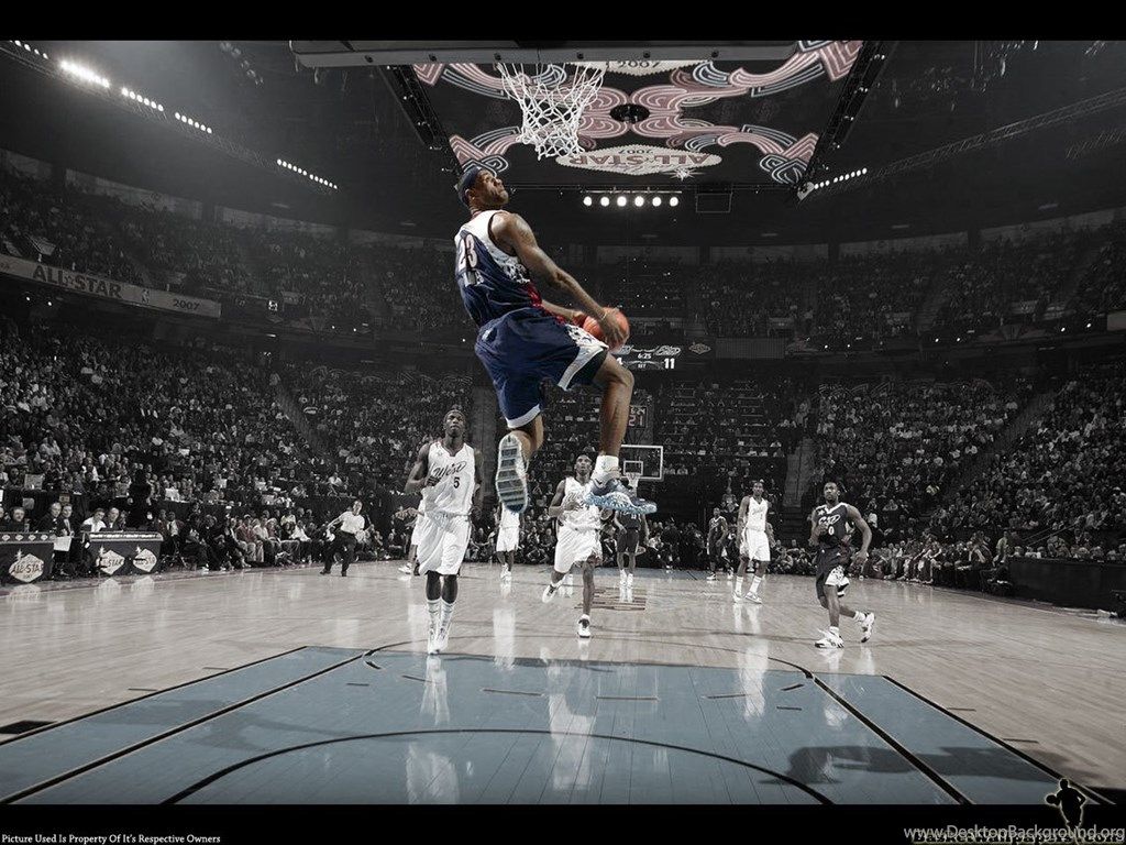 Giocatore basket schiacciata notturna, 2560x1440 QHD, Laptop