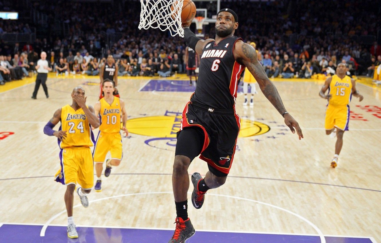 Giocatore schiacciata basket Lakers, 1280x780 HD, Desktop