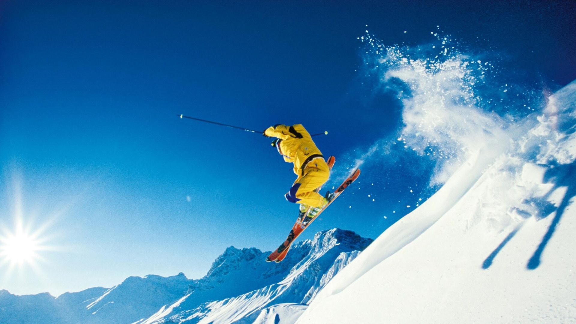 Sciatore in salto sulla neve, 1920x1080 1080p, Desktop