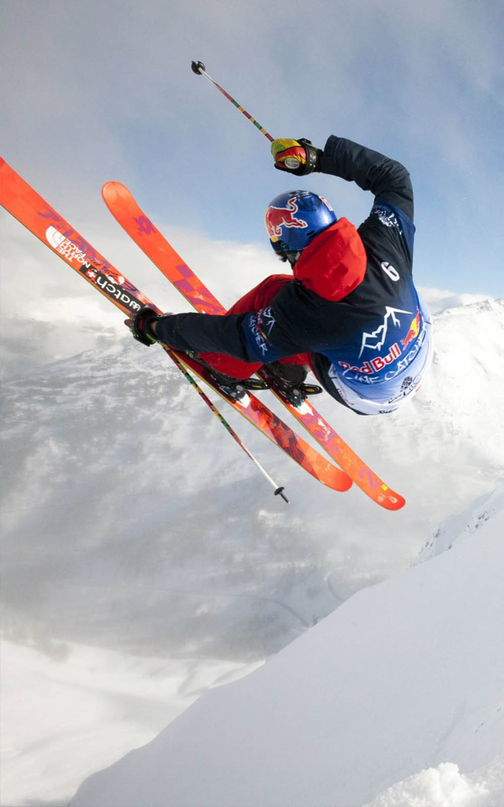 Sciatore in salto sulla neve, 1000x1600 Verticale, Mobile