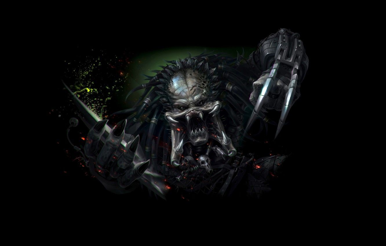 Predator creatura artwork scuro, 1332x850 HD, Desktop
